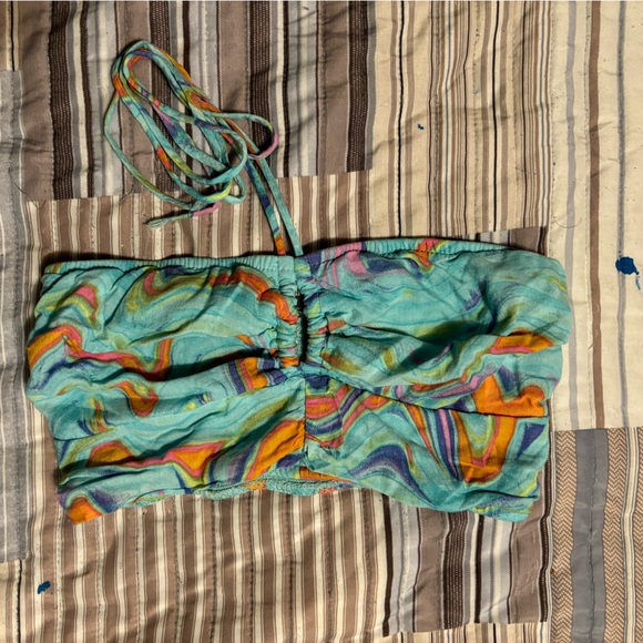 Bright multicolor tube top with adjustable strings - Picture 1 of 6